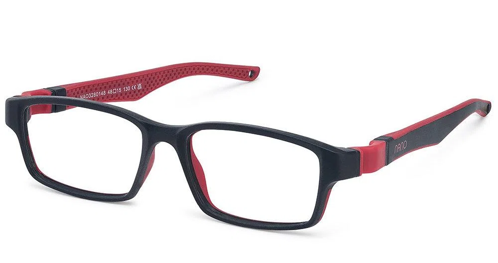 Nanovista BOLT Eyeglasses - INDESTRUCTIBLE BOLT BLACK RED